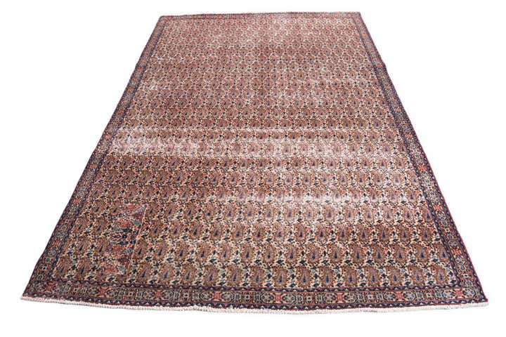 6' 9 x 9' 9 Hand Knotted Ultra Vintage Persian Wool Rug