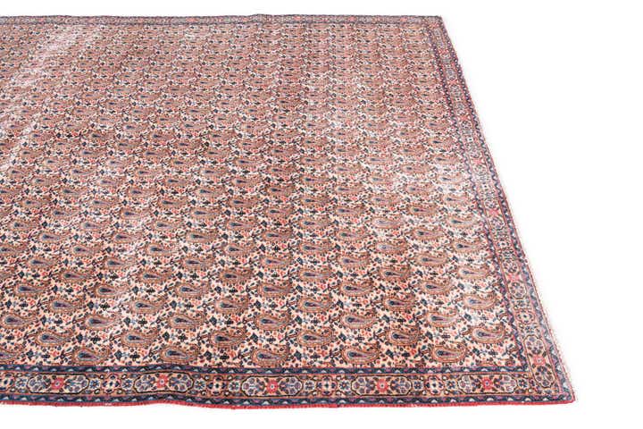 6' 9 x 9' 9 Hand Knotted Ultra Vintage Persian Wool Rug