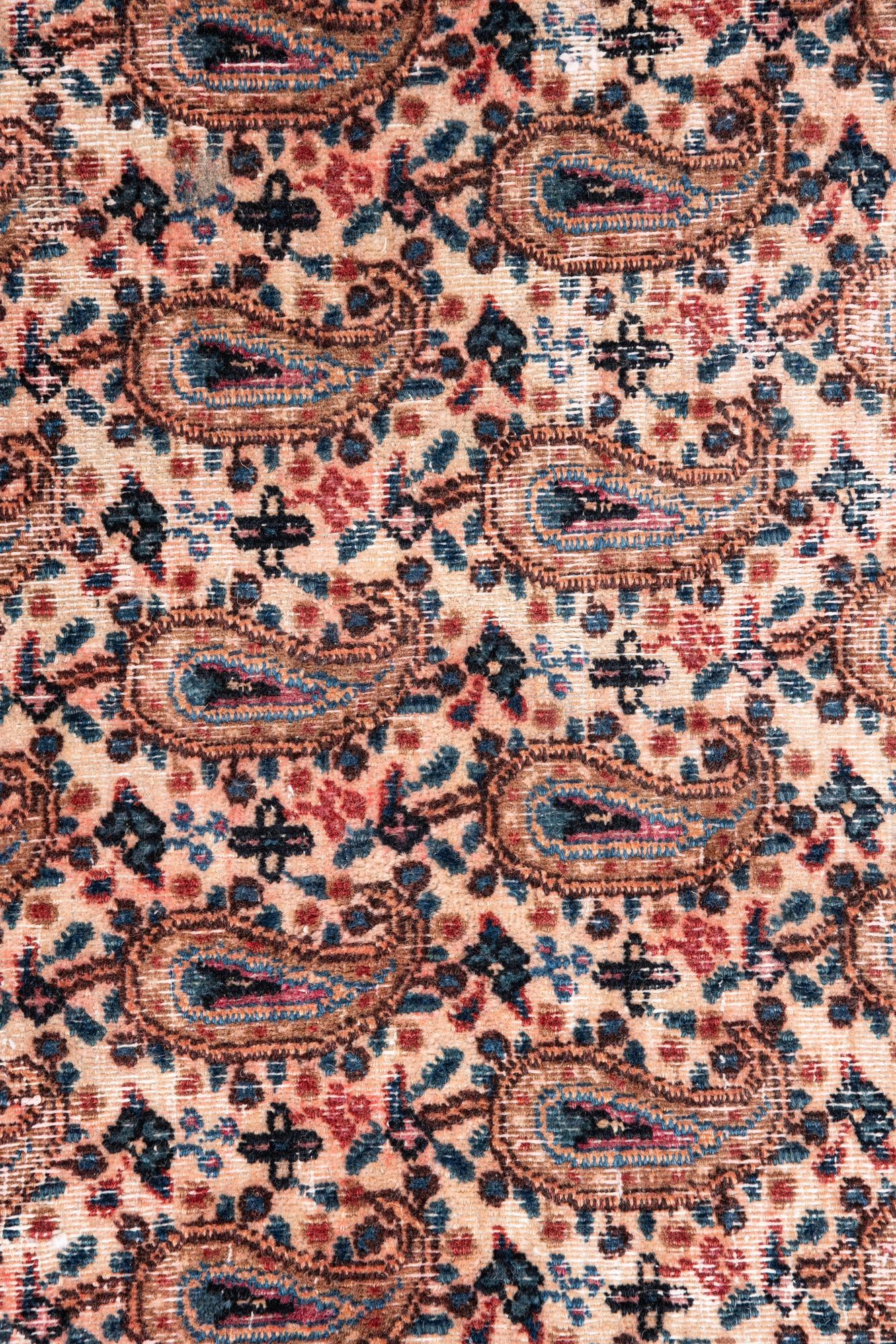6' 9 x 9' 9 Hand Knotted Ultra Vintage Persian Wool Rug