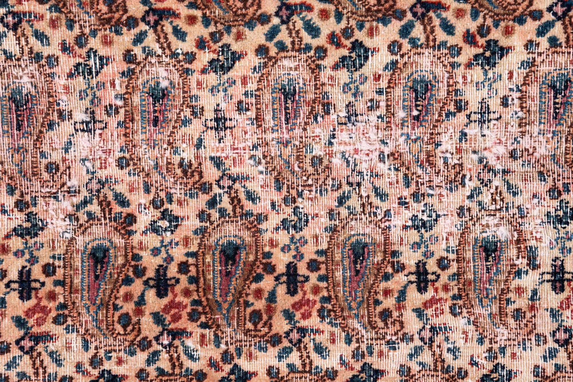 6' 9 x 9' 9 Hand Knotted Ultra Vintage Persian Wool Rug