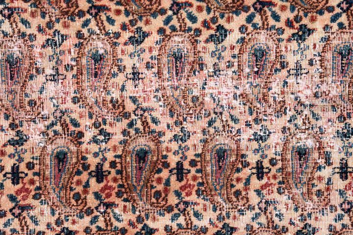 6' 9 x 9' 9 Hand Knotted Ultra Vintage Persian Wool Rug