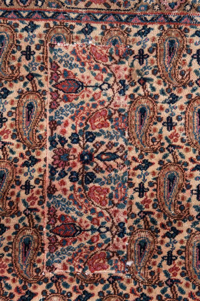 6' 9 x 9' 9 Hand Knotted Ultra Vintage Persian Wool Rug