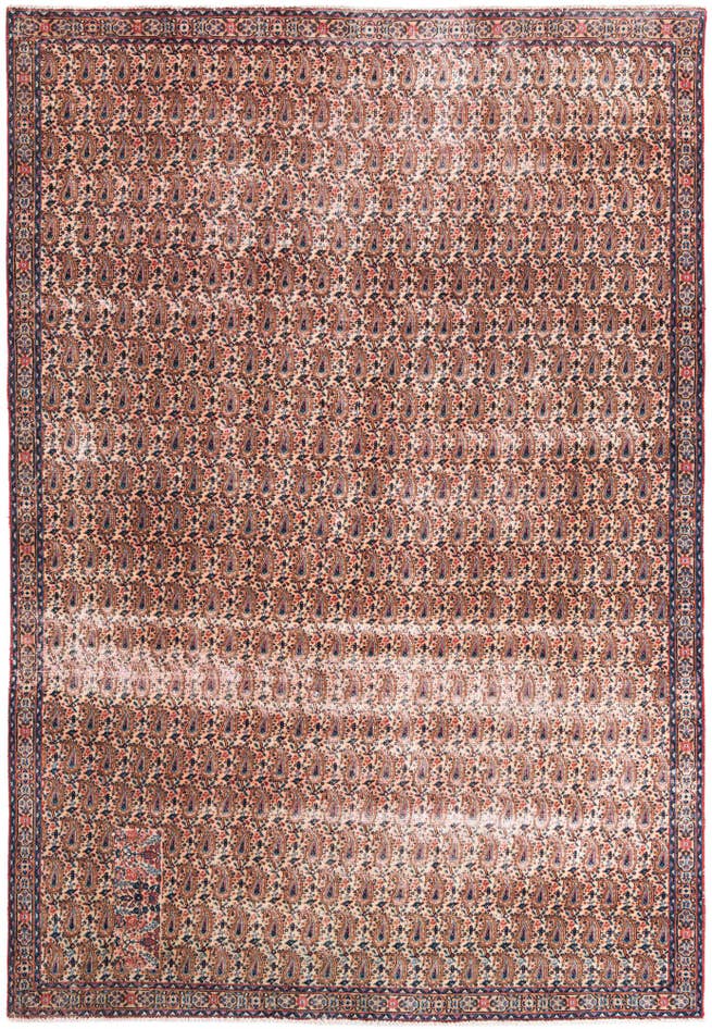 Detail image of 6' 9 x 9' 9 Hand Knotted Ultra Vintage Persian Wool Rug