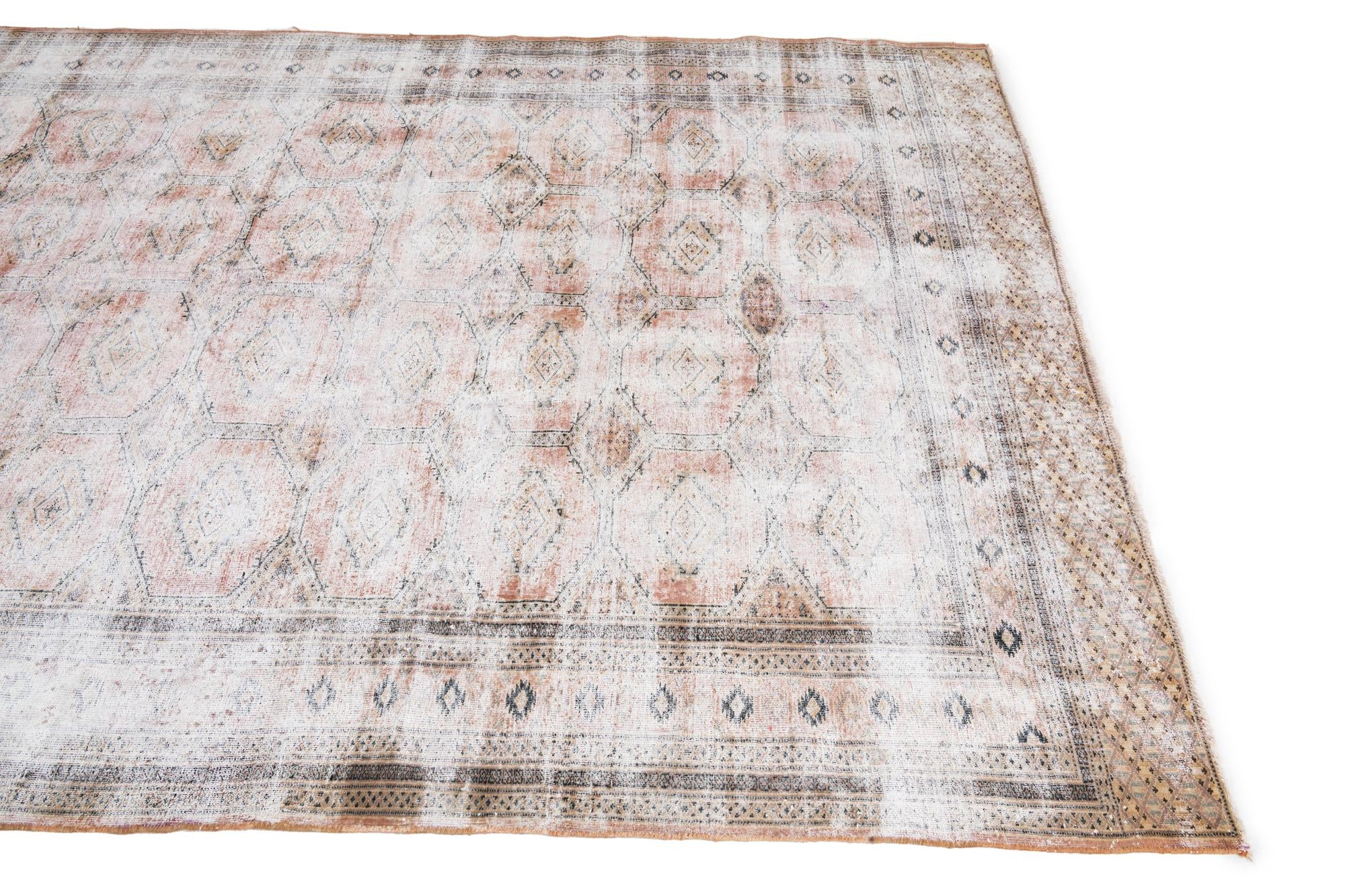 6' 2 x 9' 1 Hand Knotted Ultra Vintage Persian Wool Rug