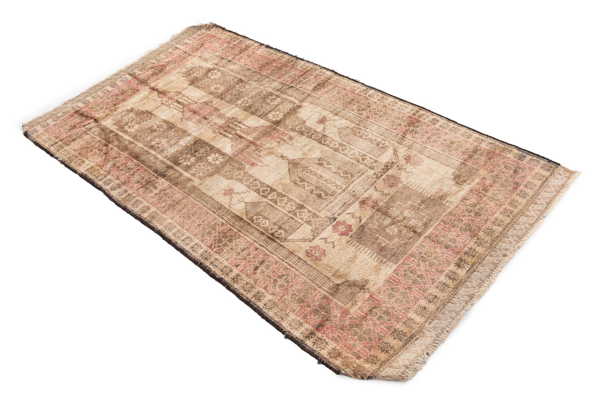 3' x 5' 3 Hand Knotted Ultra Vintage Persian Wool Rug