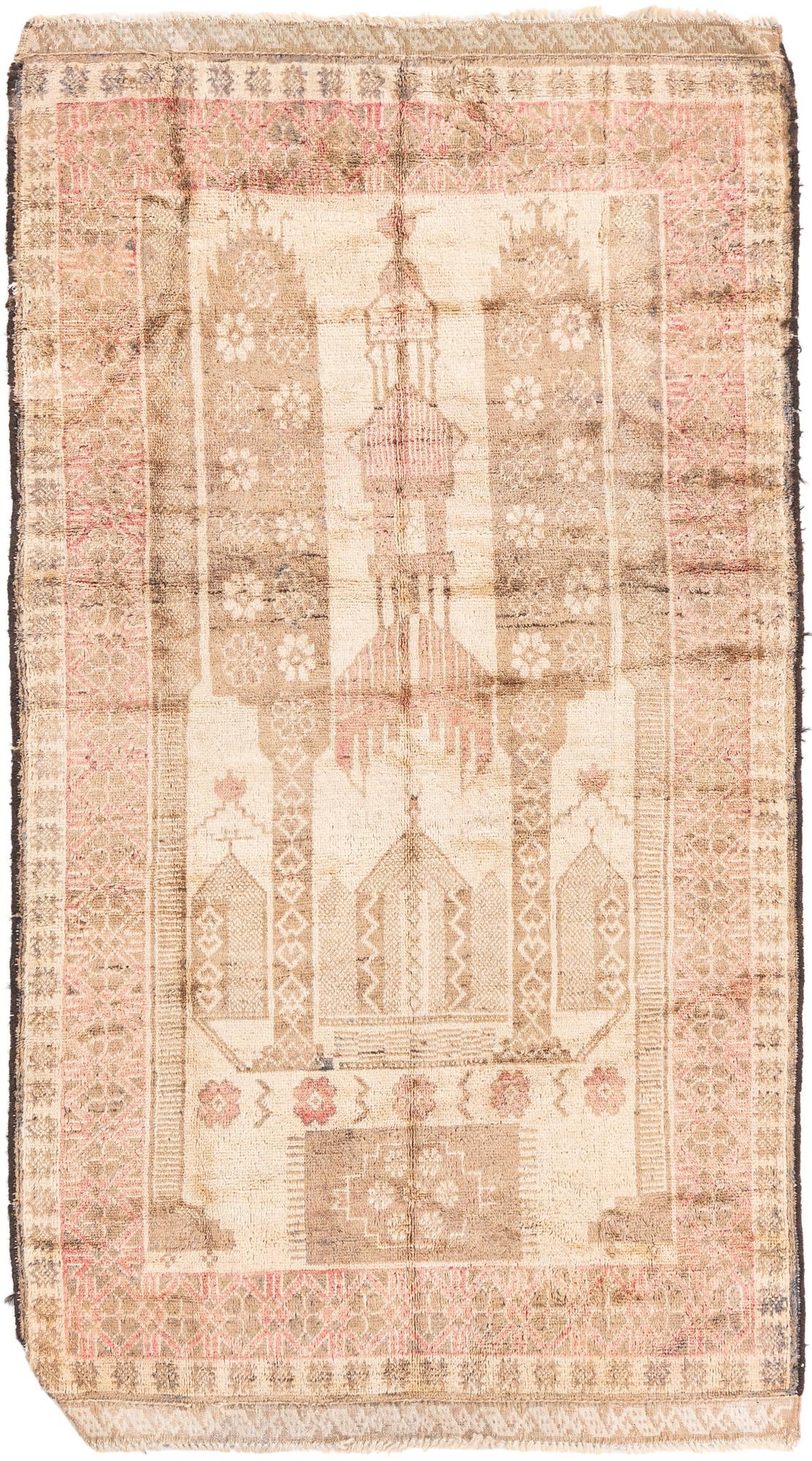 3' x 5' 3 Hand Knotted Ultra Vintage Persian Wool Rug