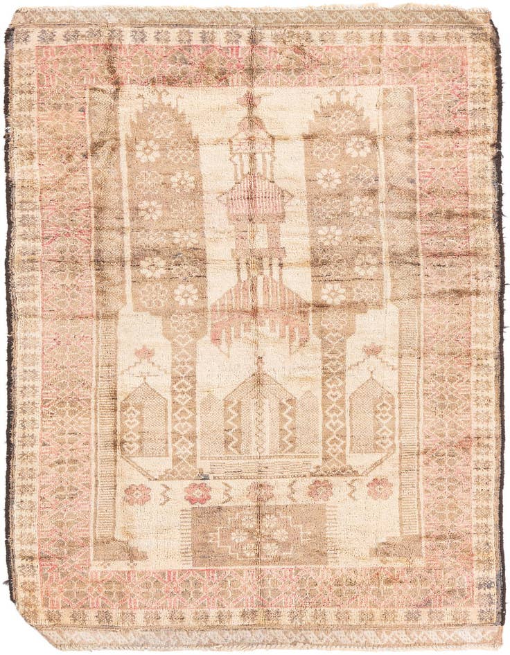 Detail image of 3' x 5' 3 Hand Knotted Ultra Vintage Persian Wool Rug