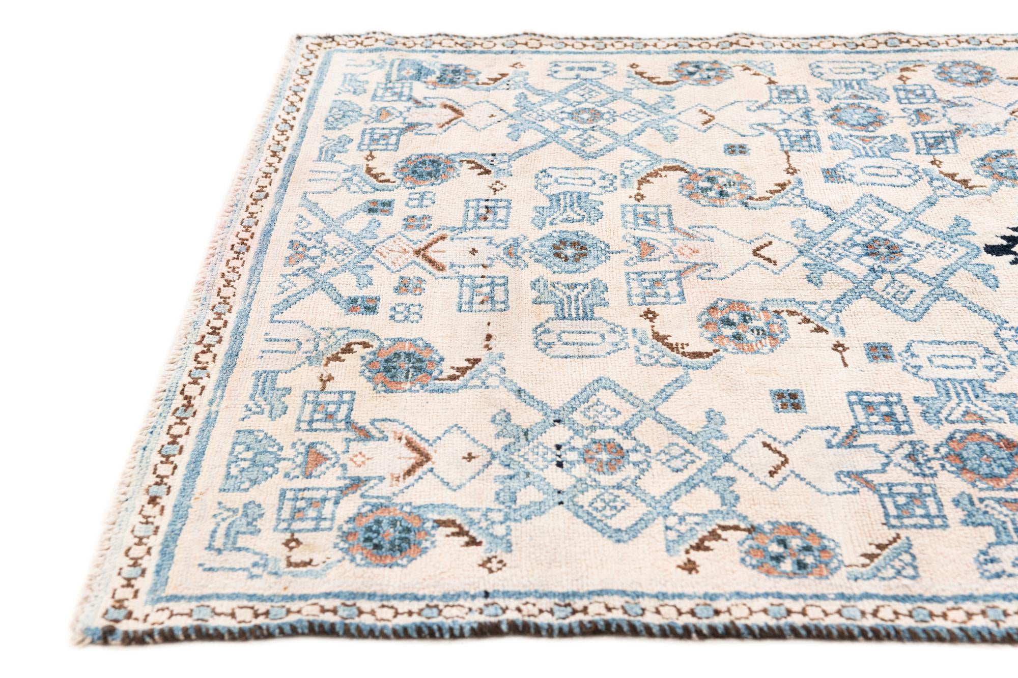 3' 2 x 5' 8 Hand Knotted Ultra Vintage Persian Wool Rug