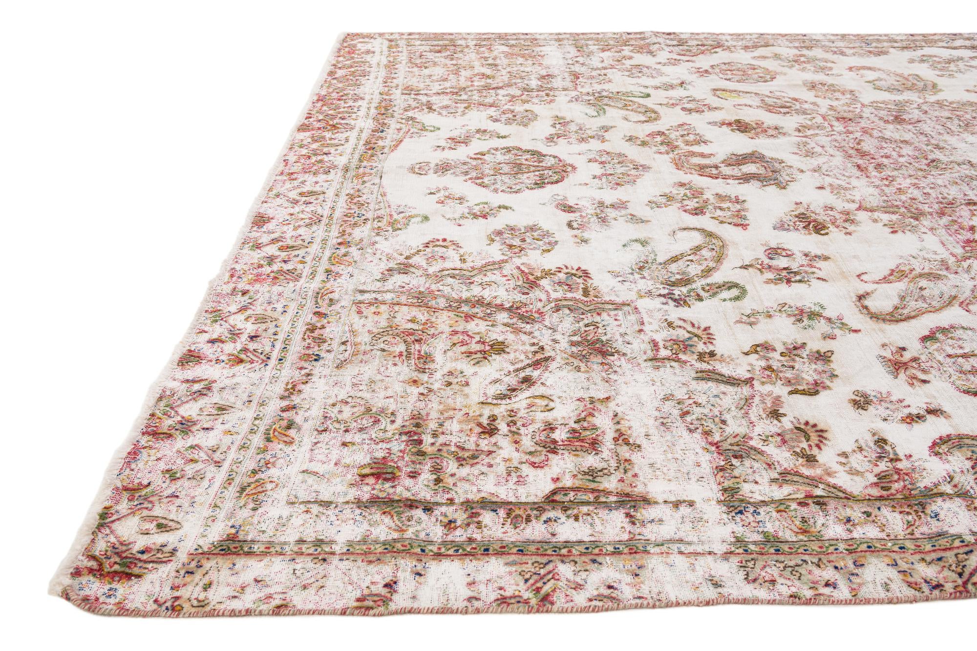 7' 6 x 11' 1 Hand Knotted Ultra Vintage Persian Wool Rug