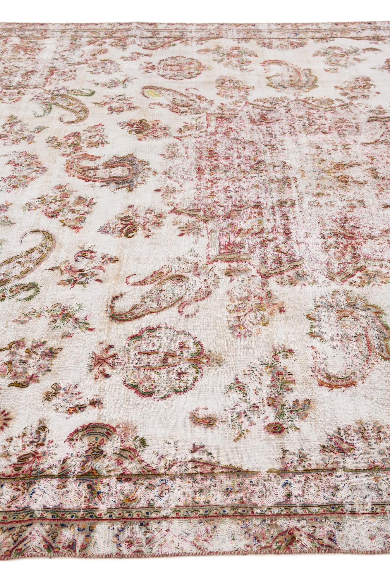 7' 6 x 11' 1 Hand Knotted Ultra Vintage Persian Wool Rug