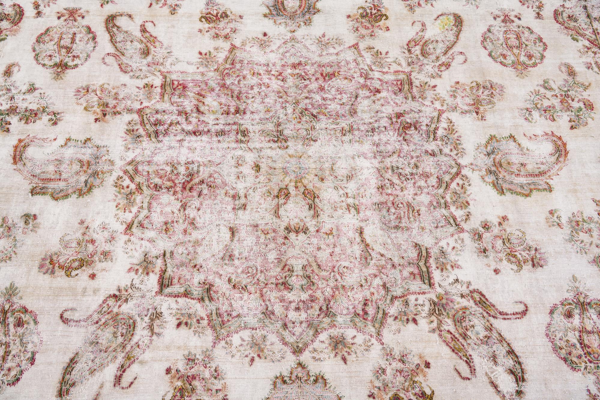 7' 6 x 11' 1 Hand Knotted Ultra Vintage Persian Wool Rug