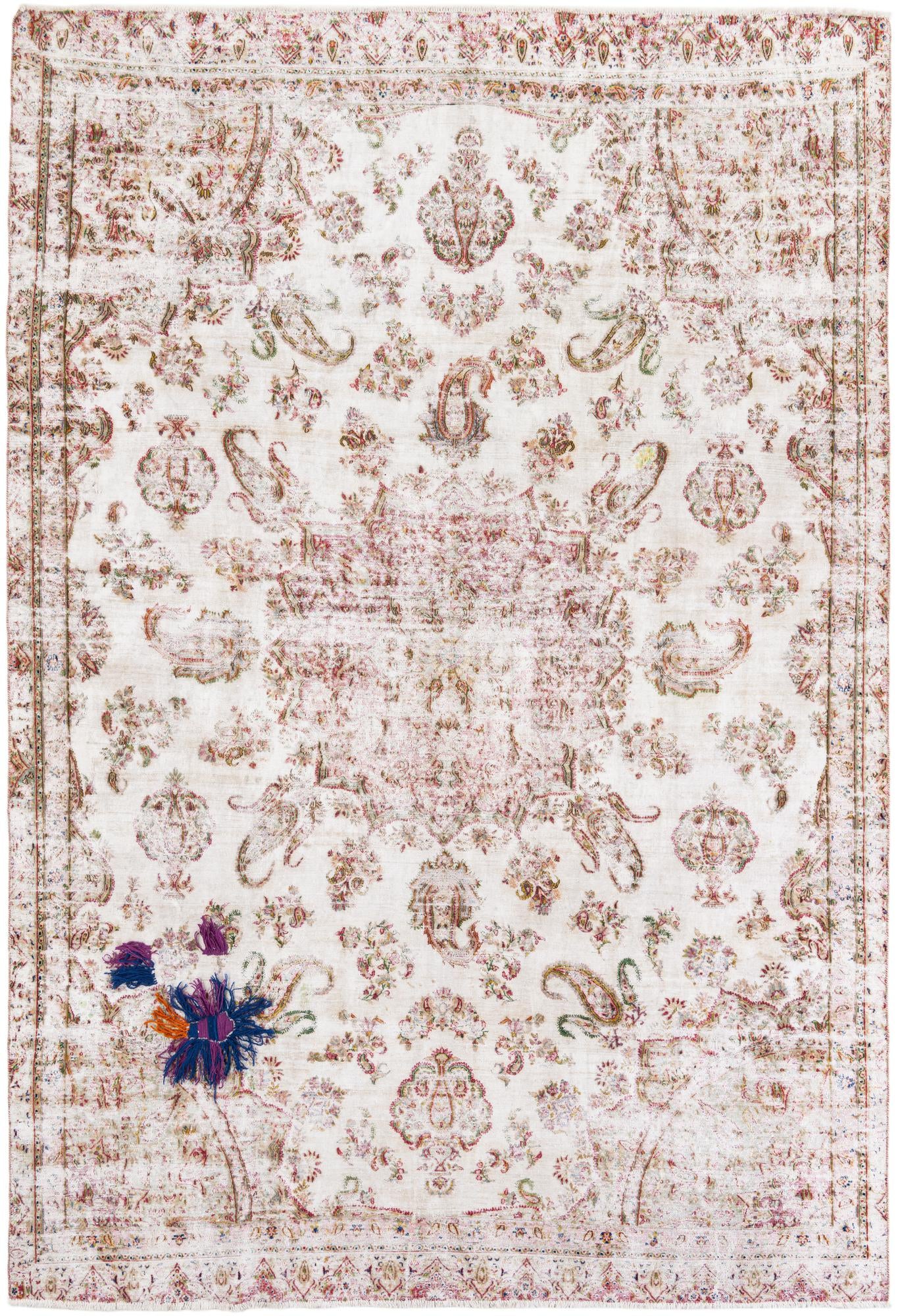7' 6 x 11' 1 Hand Knotted Ultra Vintage Persian Wool Rug