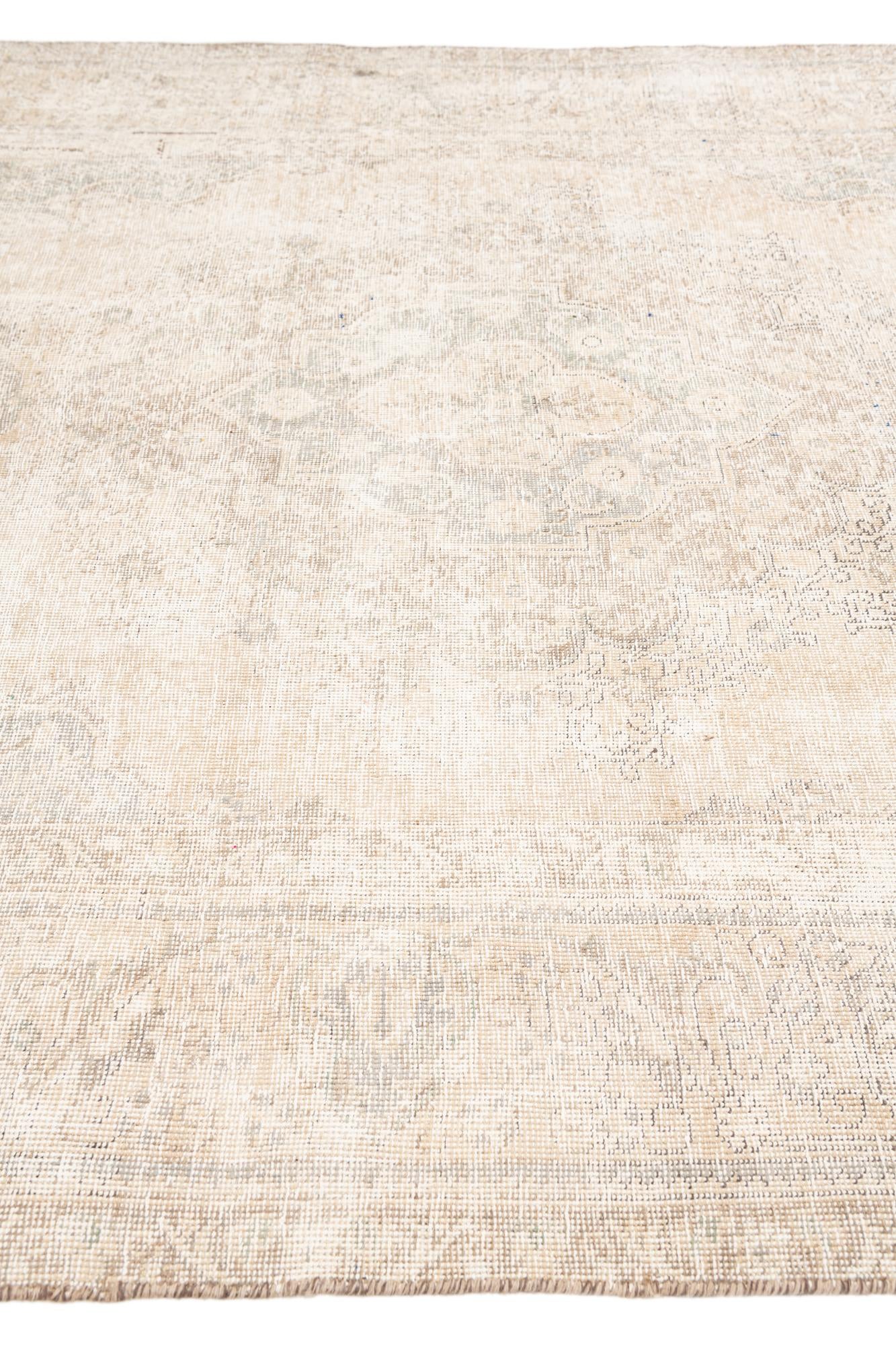 6' 3 x 9' 4 Hand Knotted Ultra Vintage Persian Wool Rug