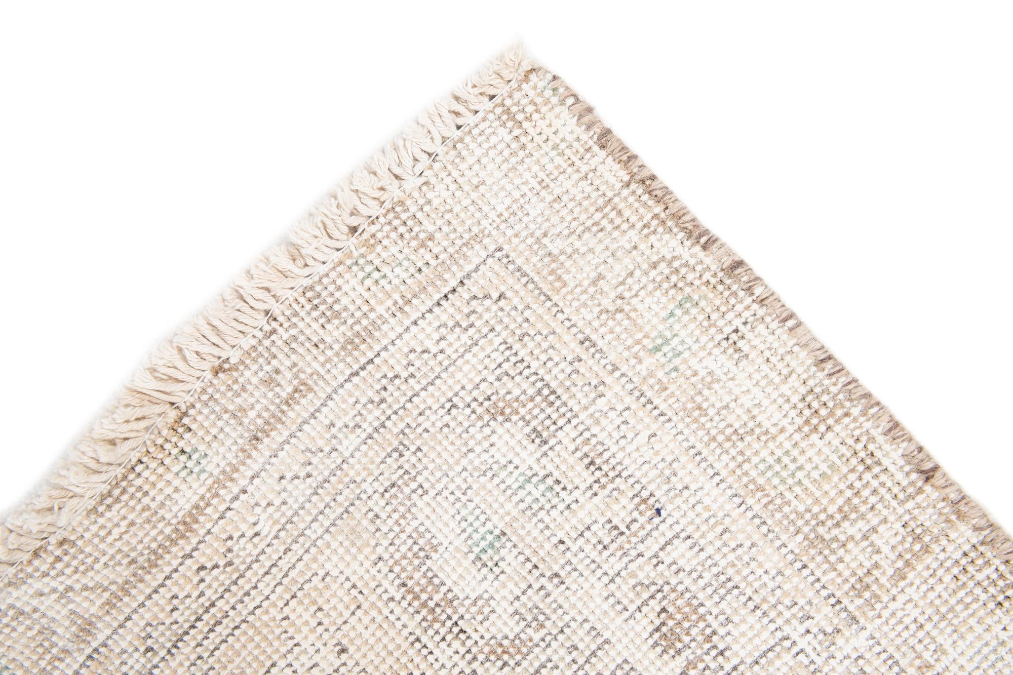 6' 3 x 9' 4 Hand Knotted Ultra Vintage Persian Wool Rug
