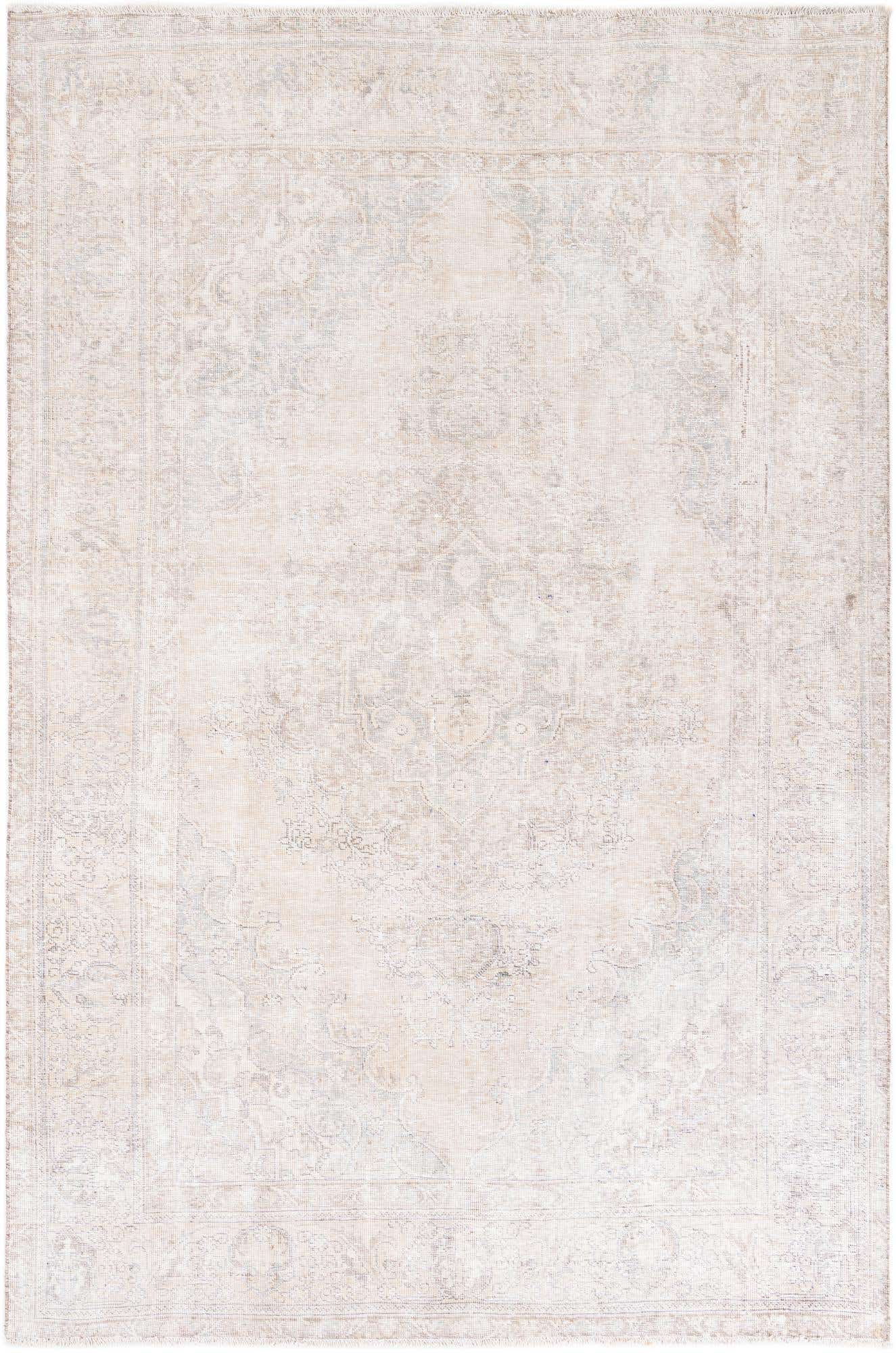 6' 3 x 9' 4 Hand Knotted Ultra Vintage Persian Wool Rug