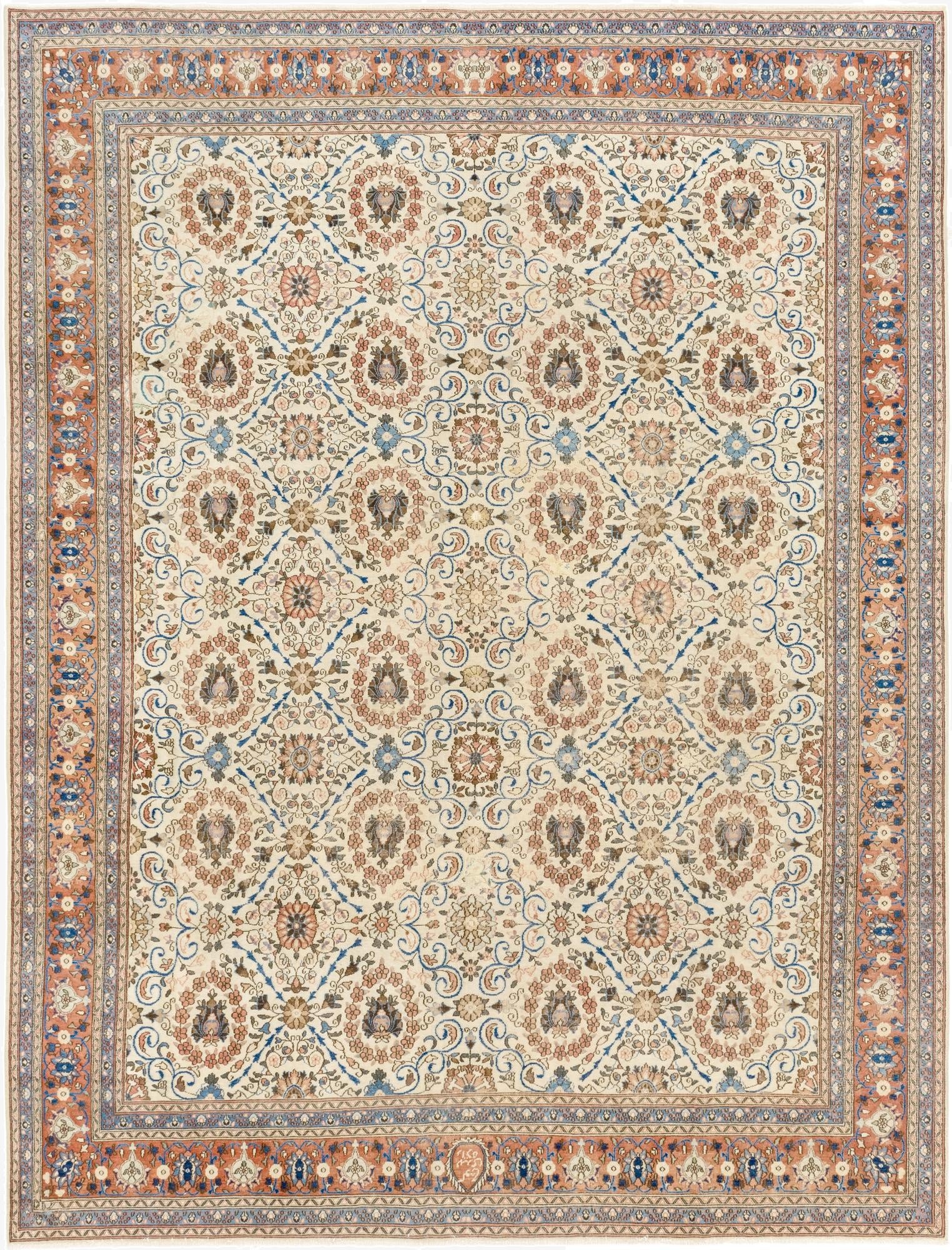 9' 10 x 13'  Hand Knotted Ultra Vintage Persian Wool Rug