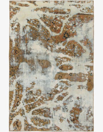 5' 2 x 8' Hand Knotted Ultra Vintage Persian Wool Rug