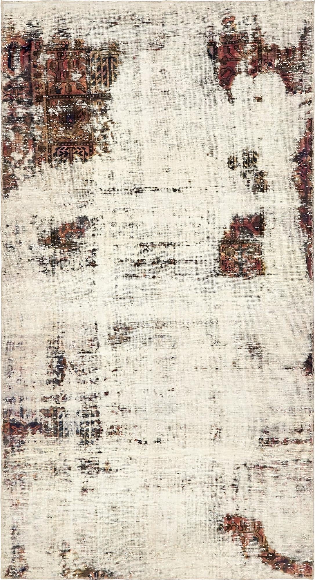 5' x 9' 3  Hand Knotted Ultra Vintage Persian Wool Rug