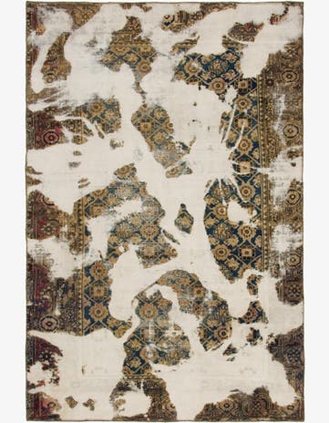 6' 2 x 9' 5 Hand Knotted Ultra Vintage Persian Wool Rug