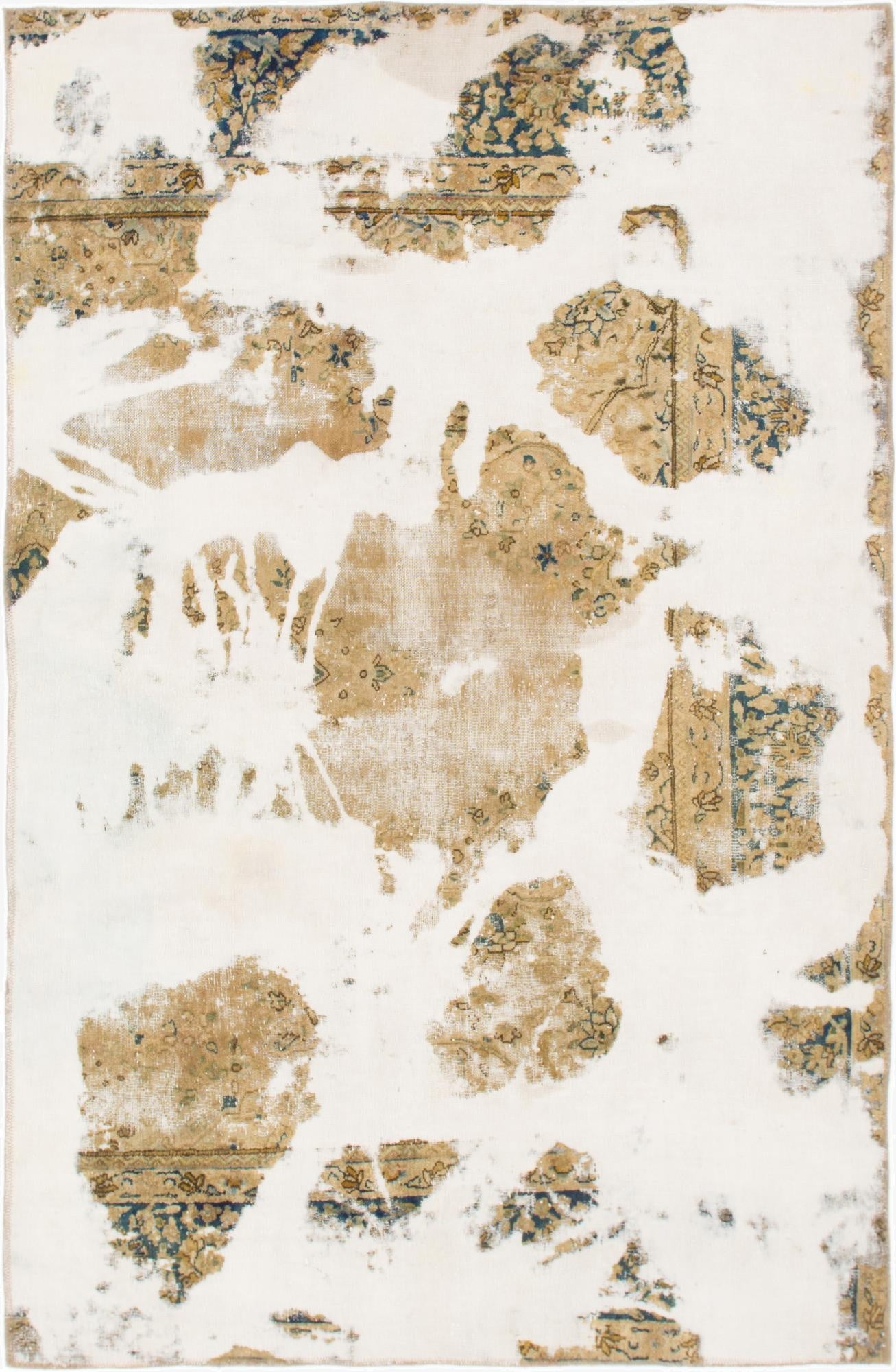 5' 5 x 8' 3  Hand Knotted Ultra Vintage Persian Wool Rug