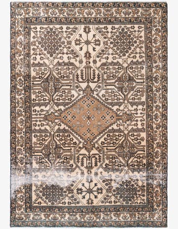 6' 6 x 9' 4 Hand Knotted Ultra Vintage Persian Wool Rug