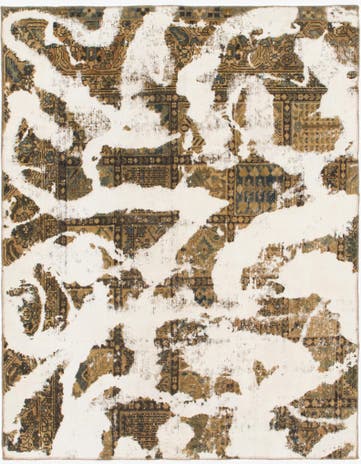 6' x 7' 6 Hand Knotted Ultra Vintage Persian Wool Rug