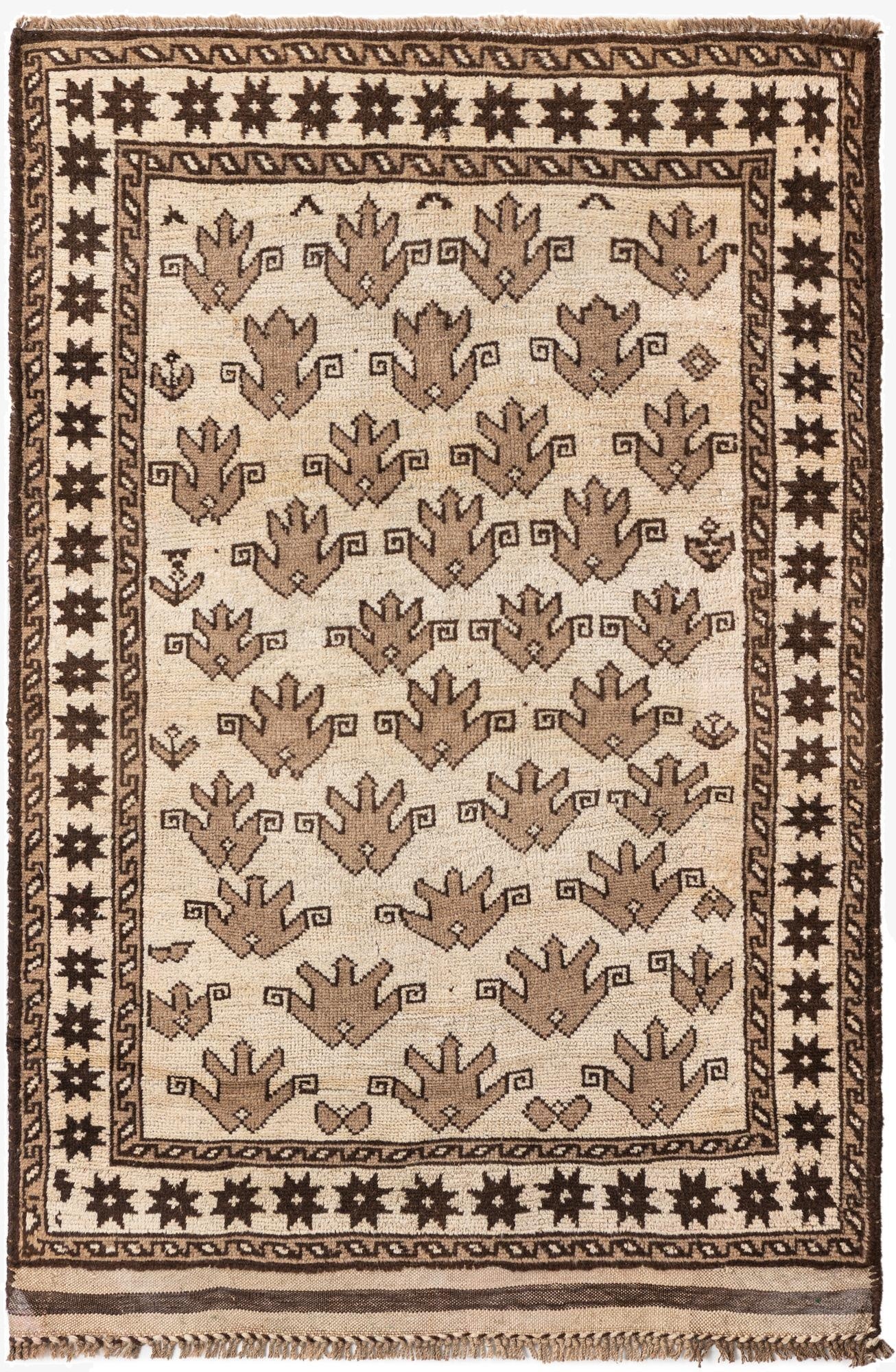 3' 4 x 5'  Hand Knotted Ultra Vintage Persian Wool Rug