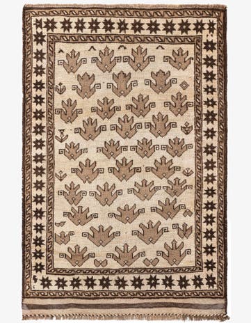 3' 4 x 5' Hand Knotted Ultra Vintage Persian Wool Rug