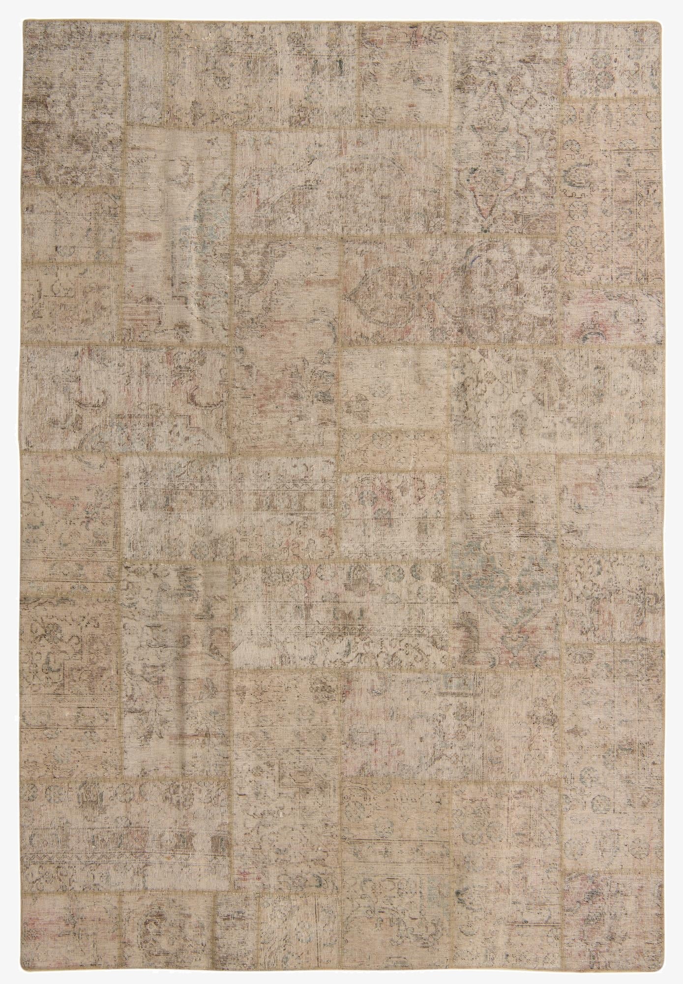 6' 9 x 10'  Hand Knotted Ultra Vintage Persian Wool Rug