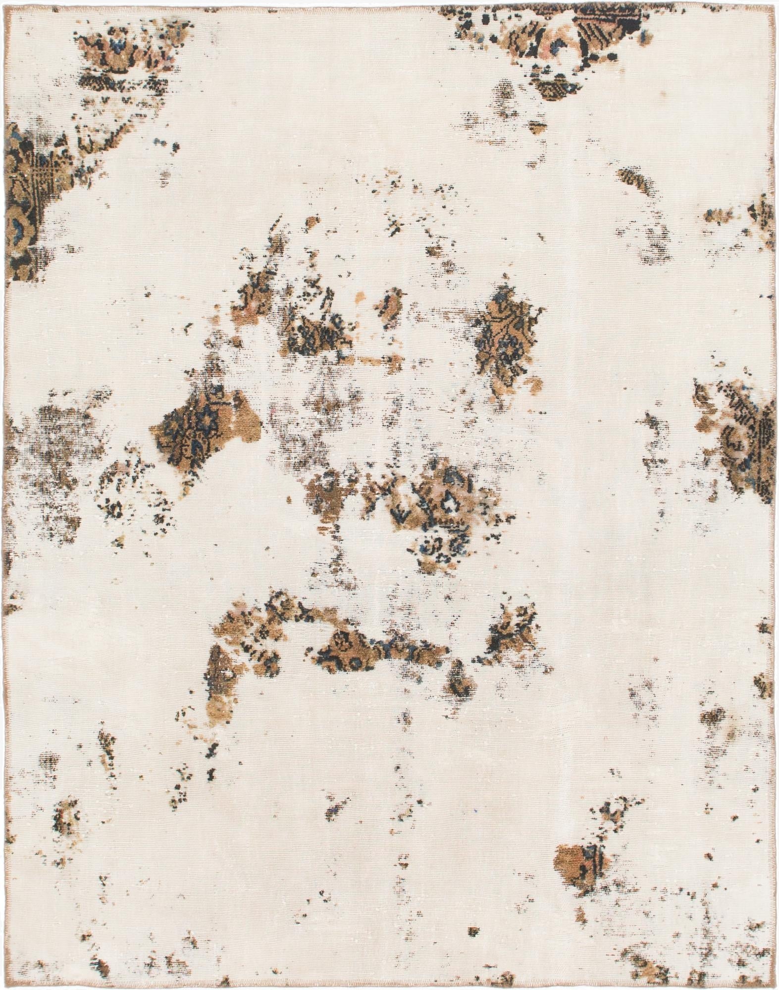 5' 8 x 7'  Hand Knotted Ultra Vintage Persian Wool Rug