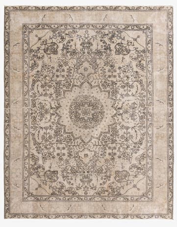 9' 8 x 12' 3 Hand Knotted Ultra Vintage Persian Wool Rug