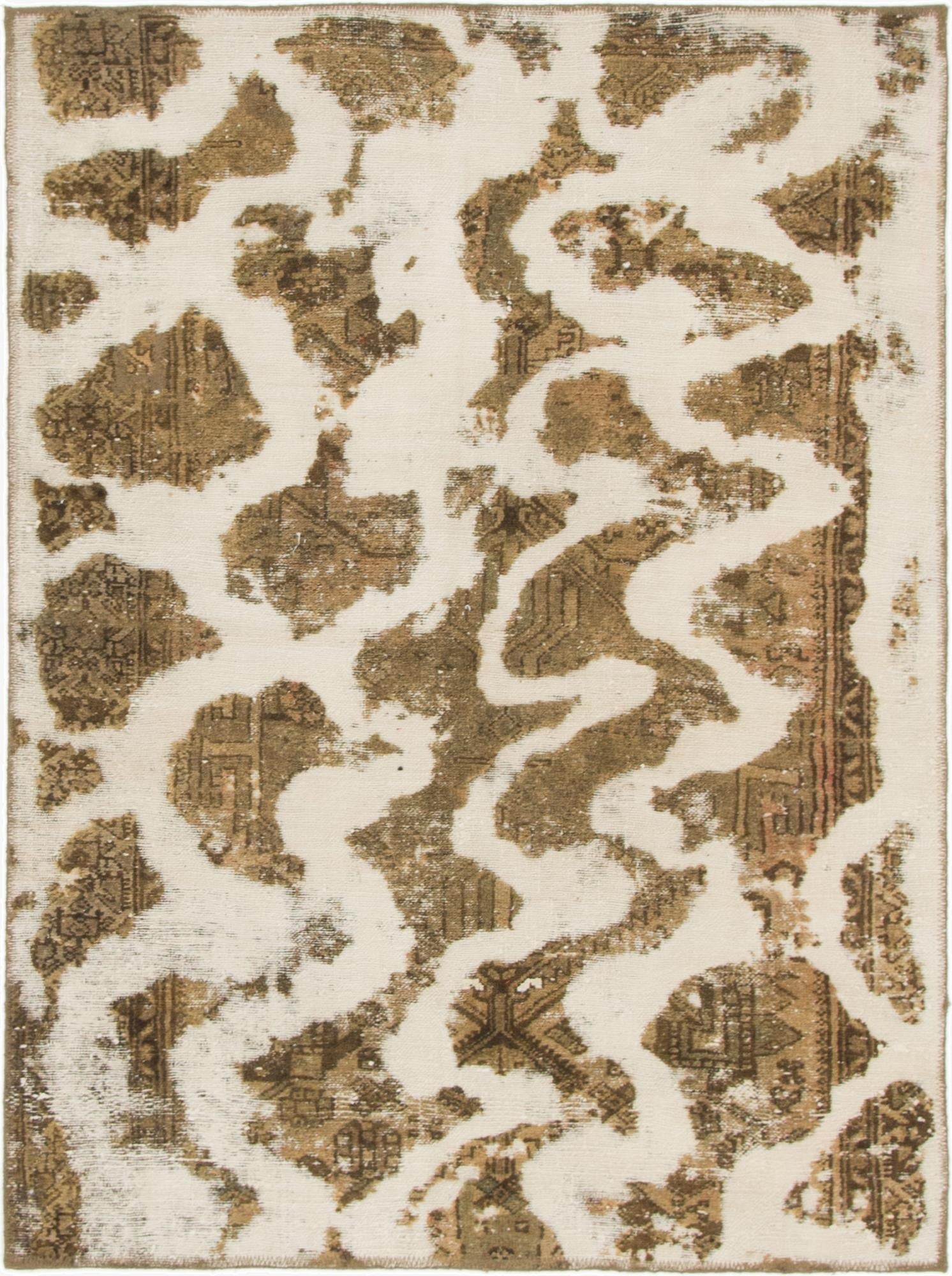 4' x 5' 3  Hand Knotted Ultra Vintage Persian Wool Rug