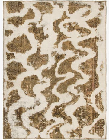 4' x 5' 3 Hand Knotted Ultra Vintage Persian Wool Rug