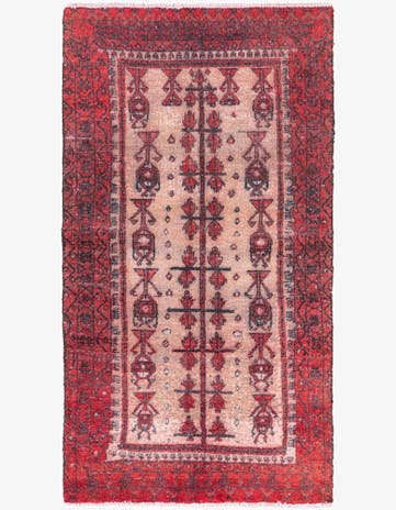 2' 9 x 5' 1 Hand Knotted Ultra Vintage Persian Wool Rug