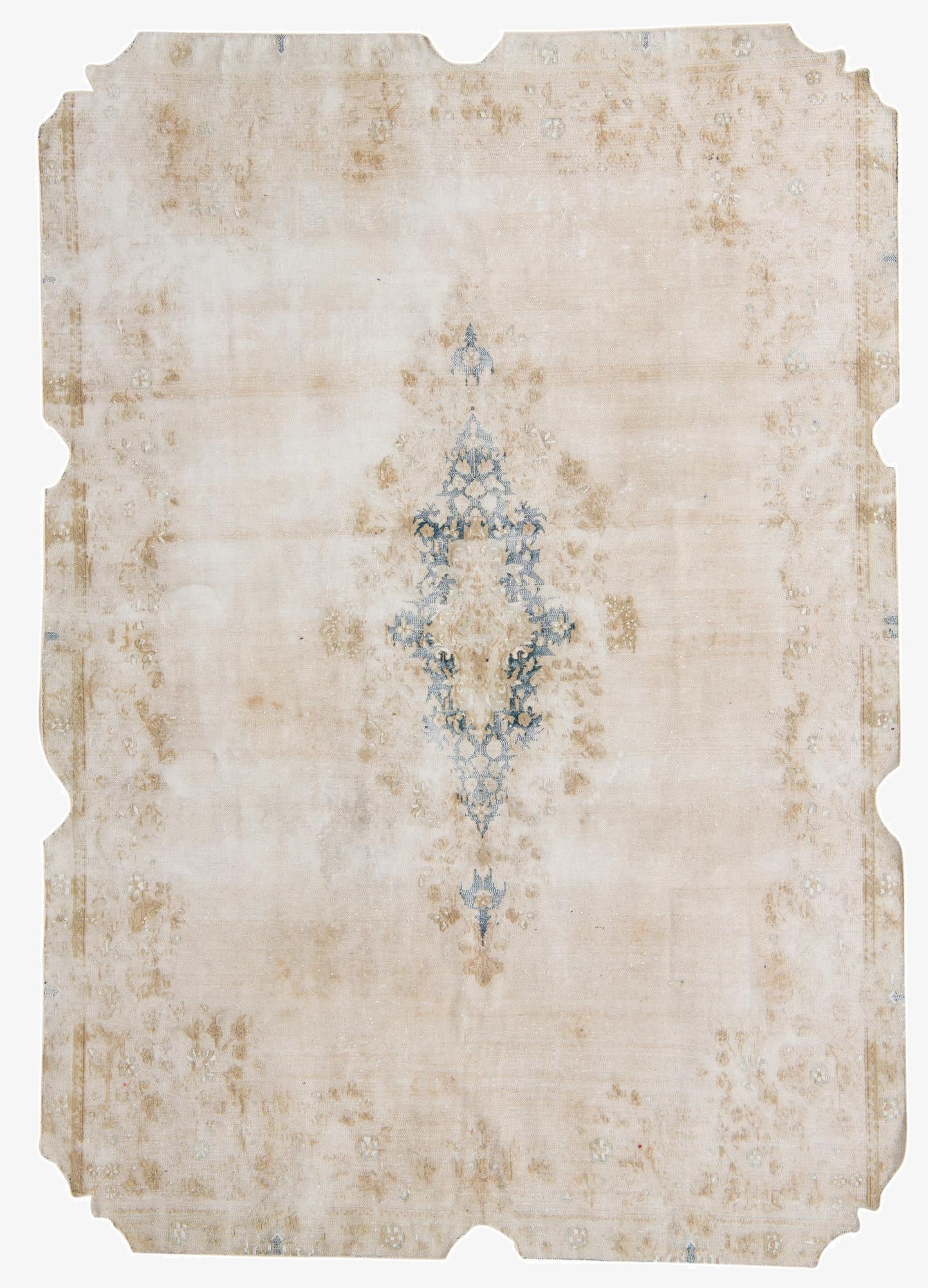 6' 8 x 9' 6  Hand Knotted Ultra Vintage Persian Wool Rug