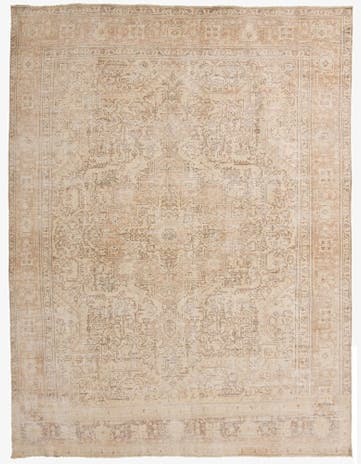 9' 3 x 12' 3 Hand Knotted Ultra Vintage Persian Wool Rug