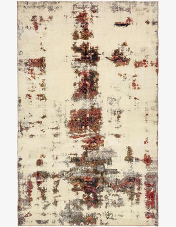 6' x 9' 10 Hand Knotted Ultra Vintage Persian Wool Rug