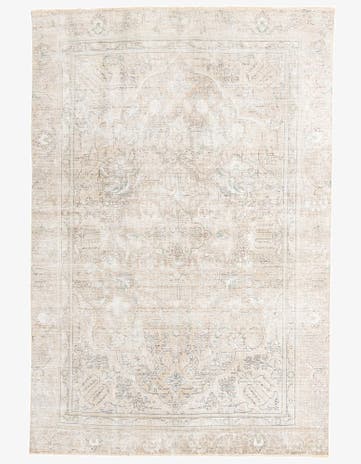 7' 3 x 10' 8 Hand Knotted Ultra Vintage Persian Wool Rug