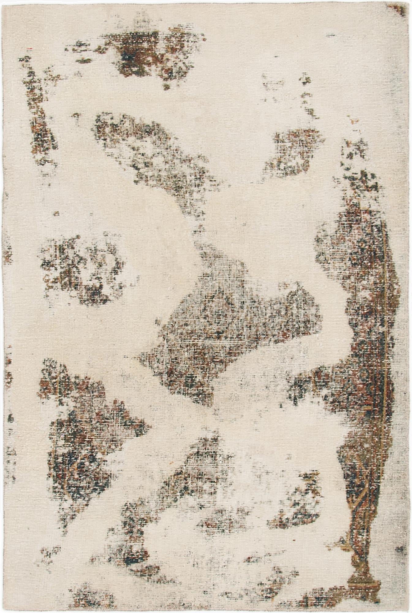 4' x 5' 10  Hand Knotted Ultra Vintage Persian Wool Rug