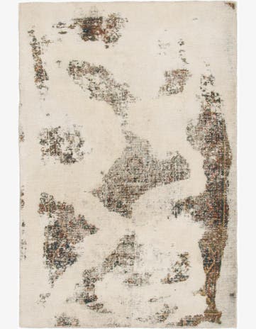 4' x 5' 10 Hand Knotted Ultra Vintage Persian Wool Rug