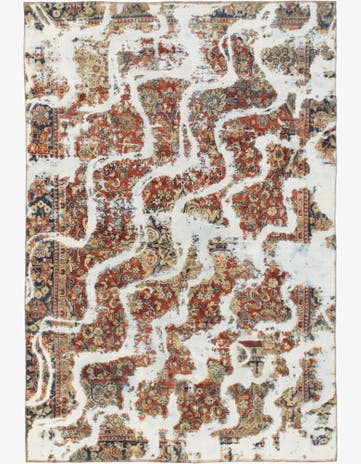 6' x 9' Hand Knotted Ultra Vintage Persian Wool Rug