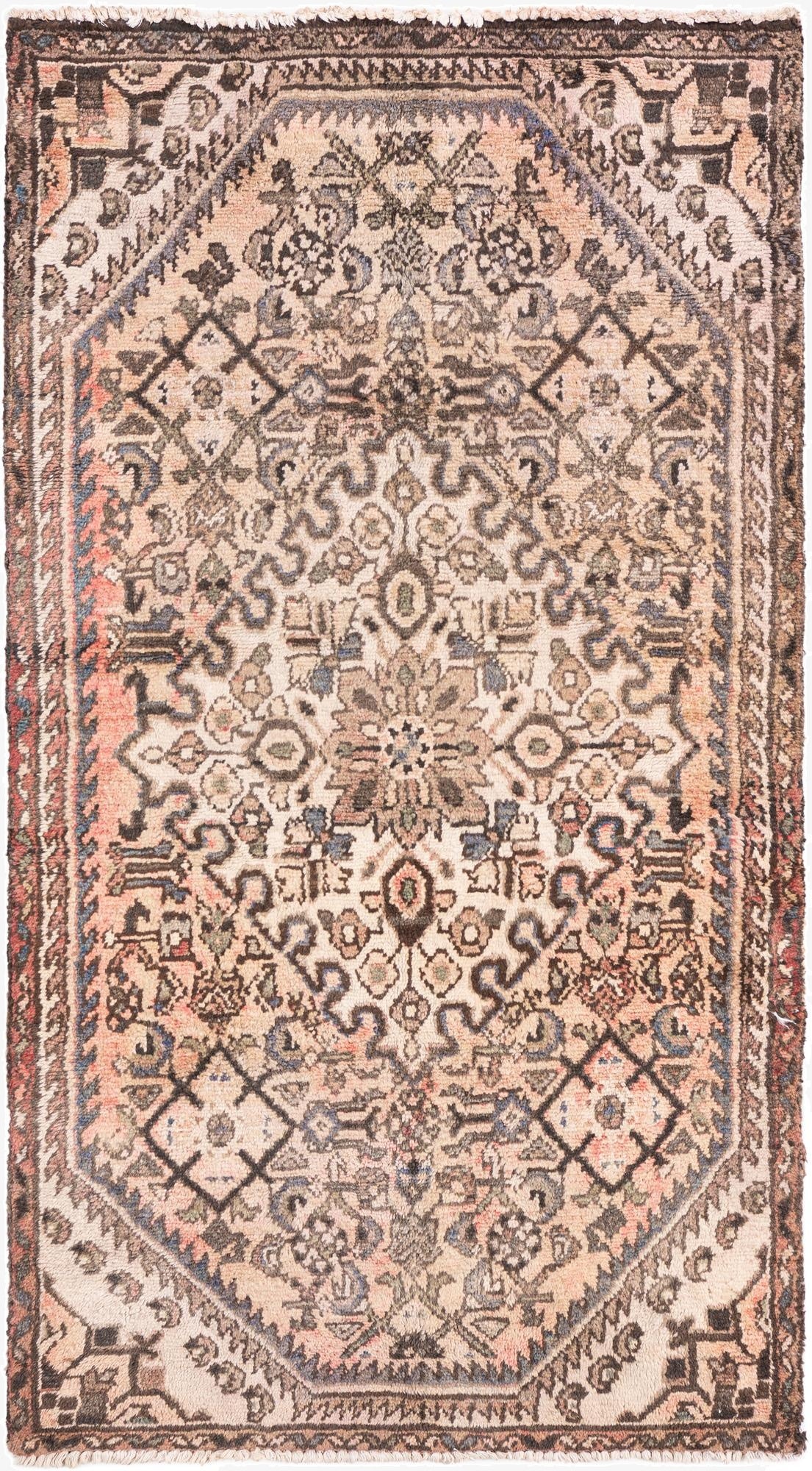 2' 8 x 4' 10  Hand Knotted Ultra Vintage Persian Wool Rug