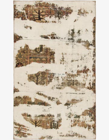 4' 10 x 8' 3 Hand Knotted Ultra Vintage Persian Wool Rug