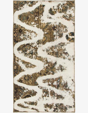 3' 4 x 6' Hand Knotted Ultra Vintage Persian Wool Rug