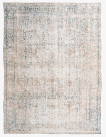 9' 7 x 12' 9 Hand Knotted Ultra Vintage Persian Wool Rug