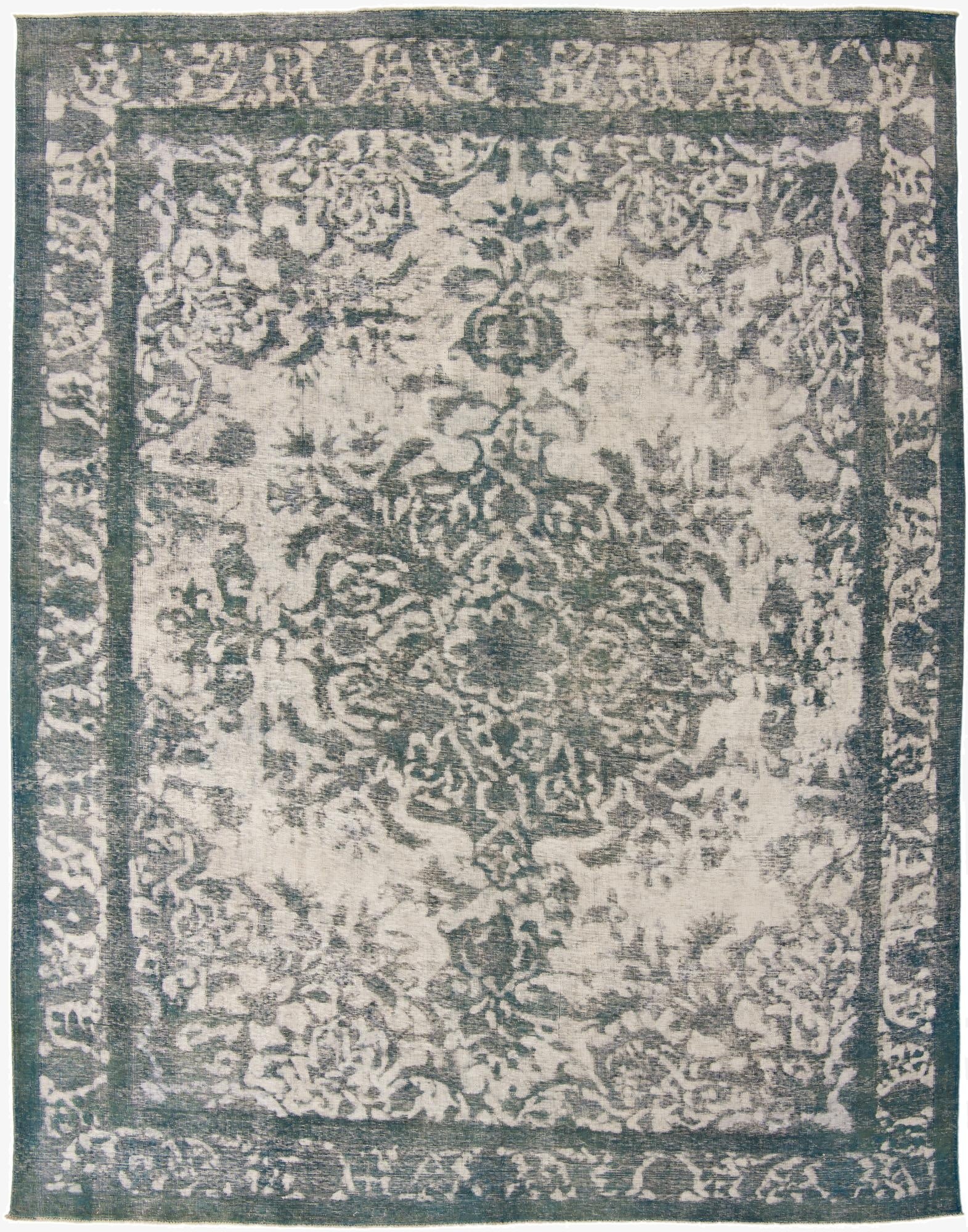 9' 7 x 12' 4  Hand Knotted Ultra Vintage Persian Wool Rug