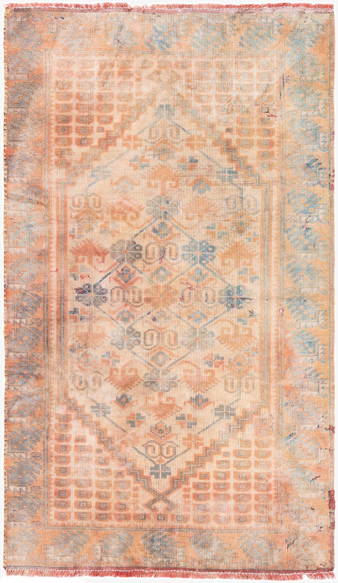 2' 6 x 4' 3 Hand Knotted Ultra Vintage Persian Wool Rug