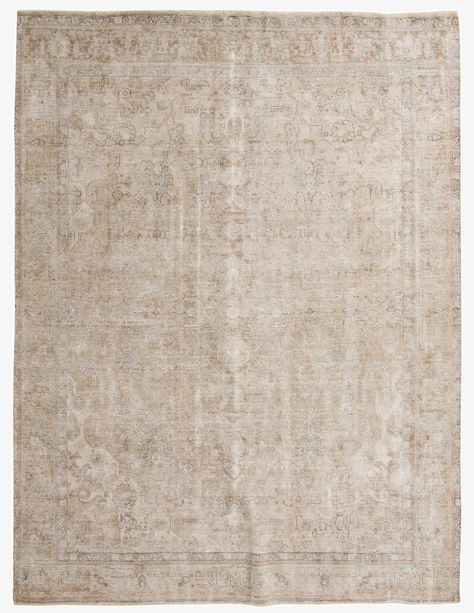 9' 1 x 12' 2  Hand Knotted Ultra Vintage Persian Wool Rug