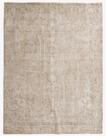 9' 1 x 12' 2 Hand Knotted Ultra Vintage Persian Wool Rug