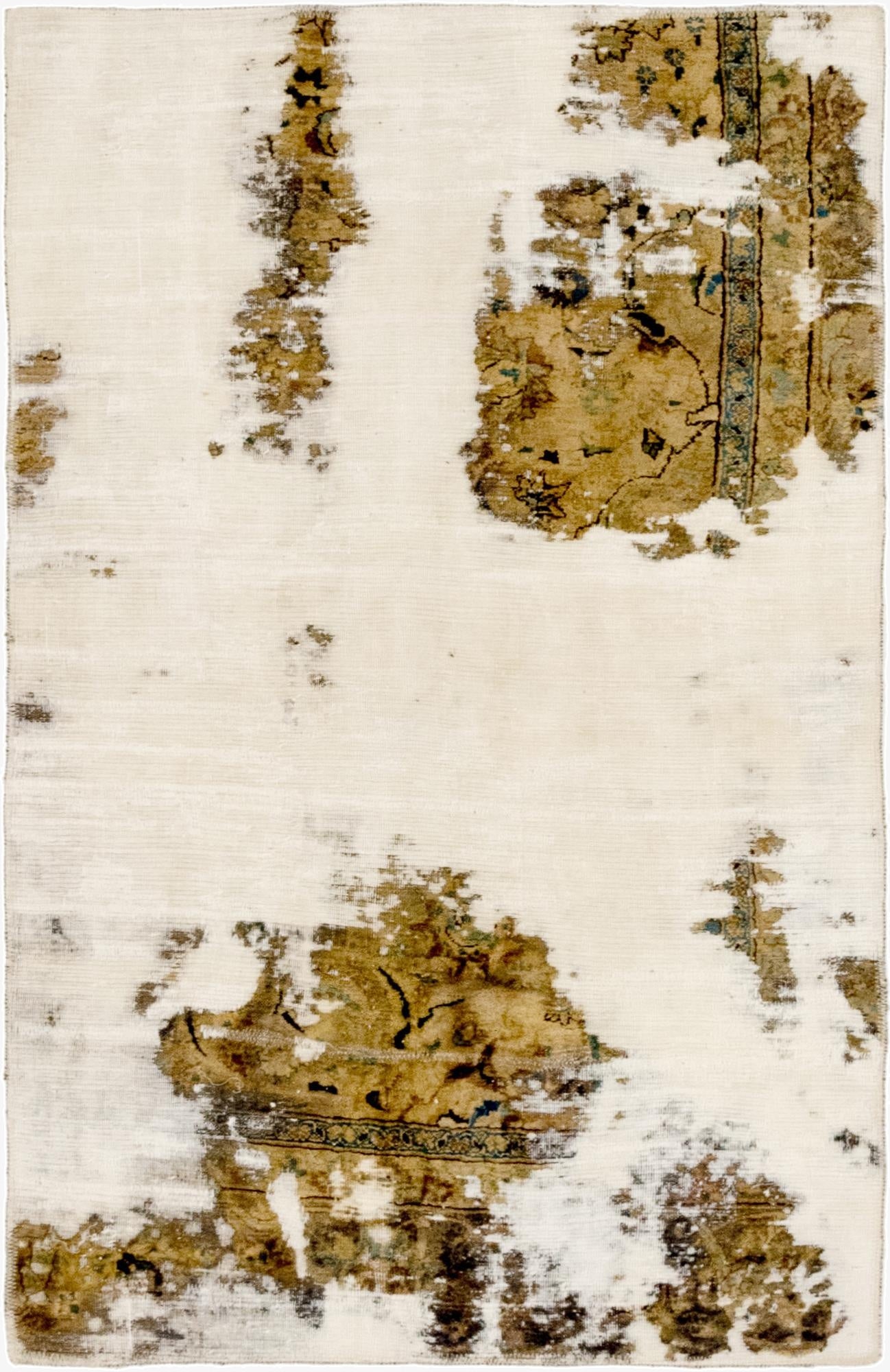 3' 6 x 5' 7  Hand Knotted Ultra Vintage Persian Wool Rug